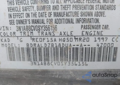 2025 Nissan Sentra Sv из США, поврежденный, VIN 3N1AB8CV0SY356156